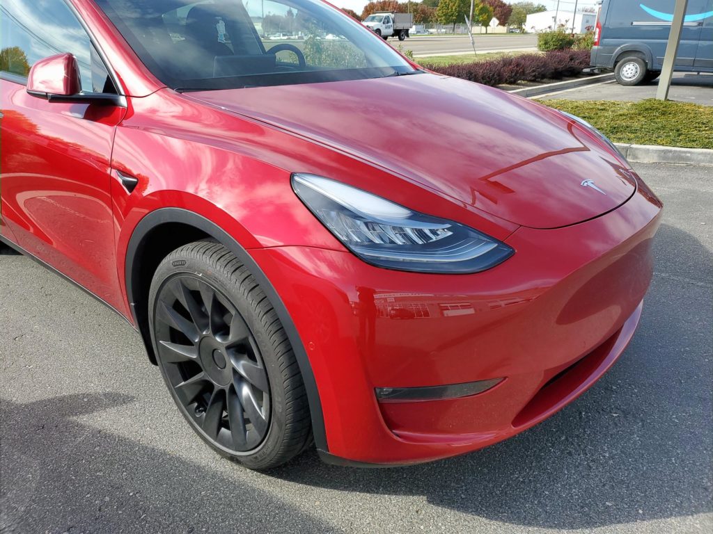 2021 Tesla Model Y ultimate plus paint protection and fusion plus ceramic coating paint and glass