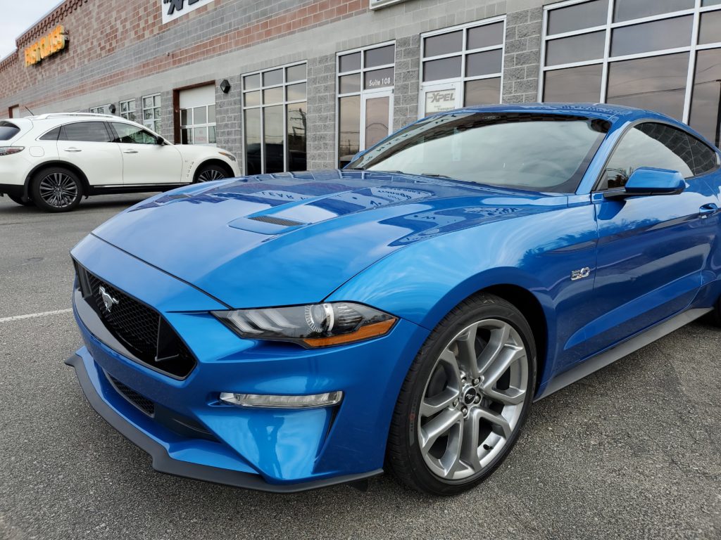 2021 ford mustang gt full front ultimate plus ppf and prime xr plus window tint