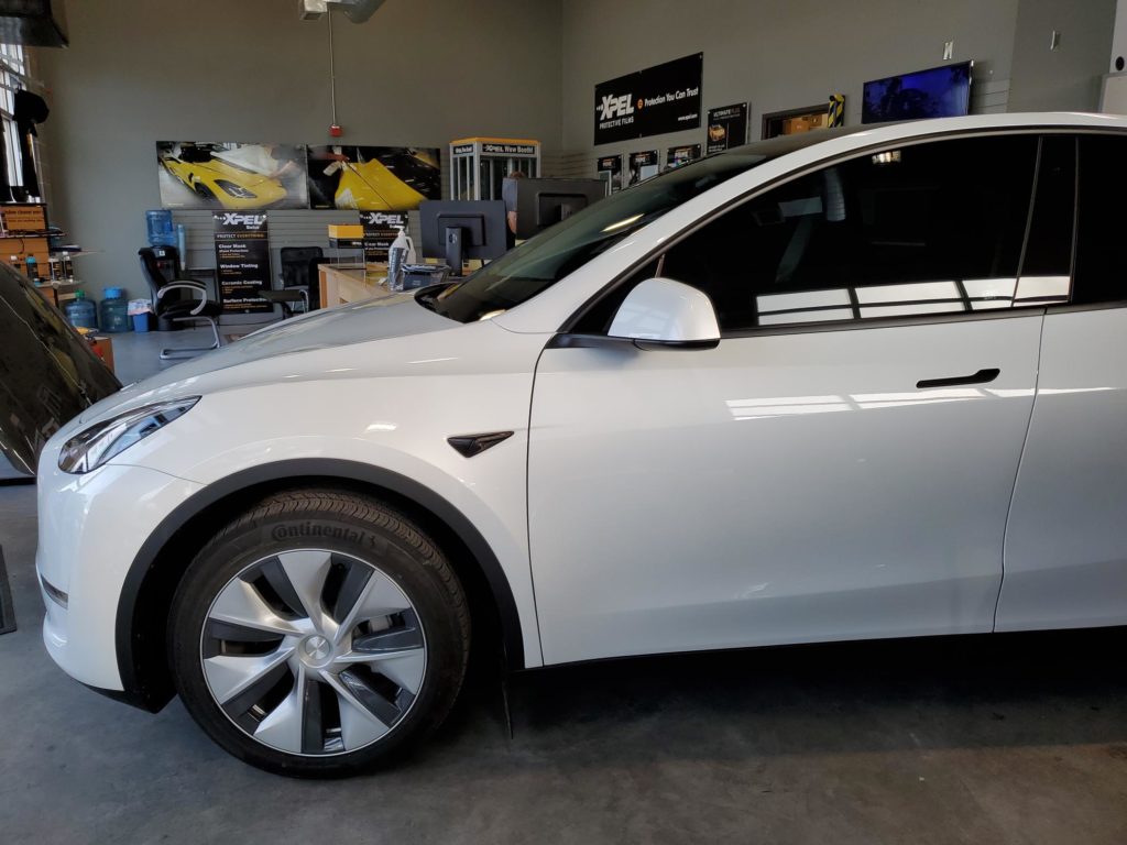 2021 Tesla Model Y full fusion plus ceramic coating with prime xr plus window tint