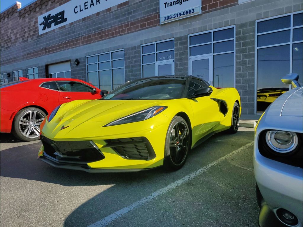 2022 accelerate yellow corvette c8 ultimate plus ppf and fusion ceramic coating